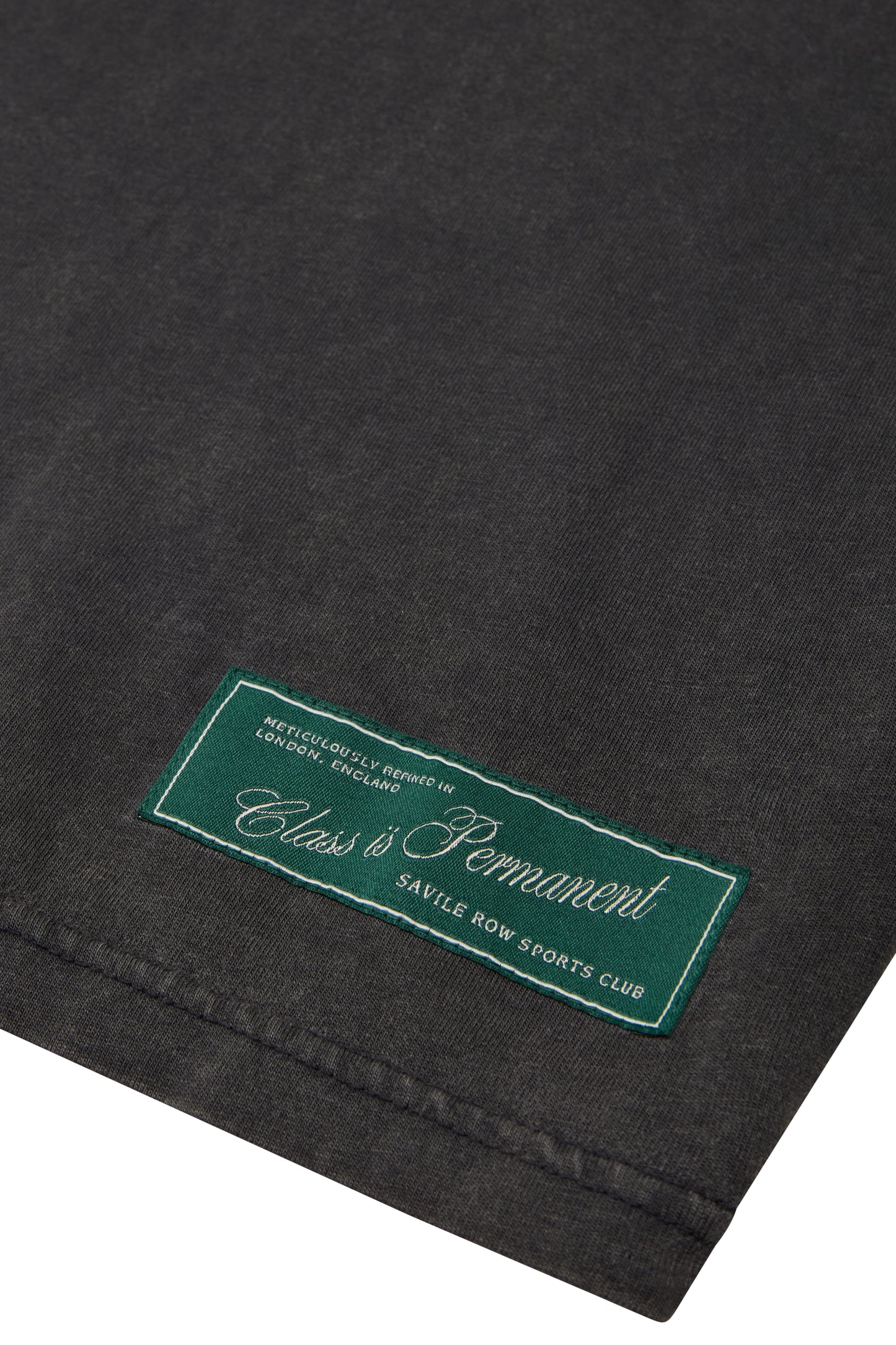 CLUB WASHED BLACK BOXY LONG SLEEVE T-SHIRT