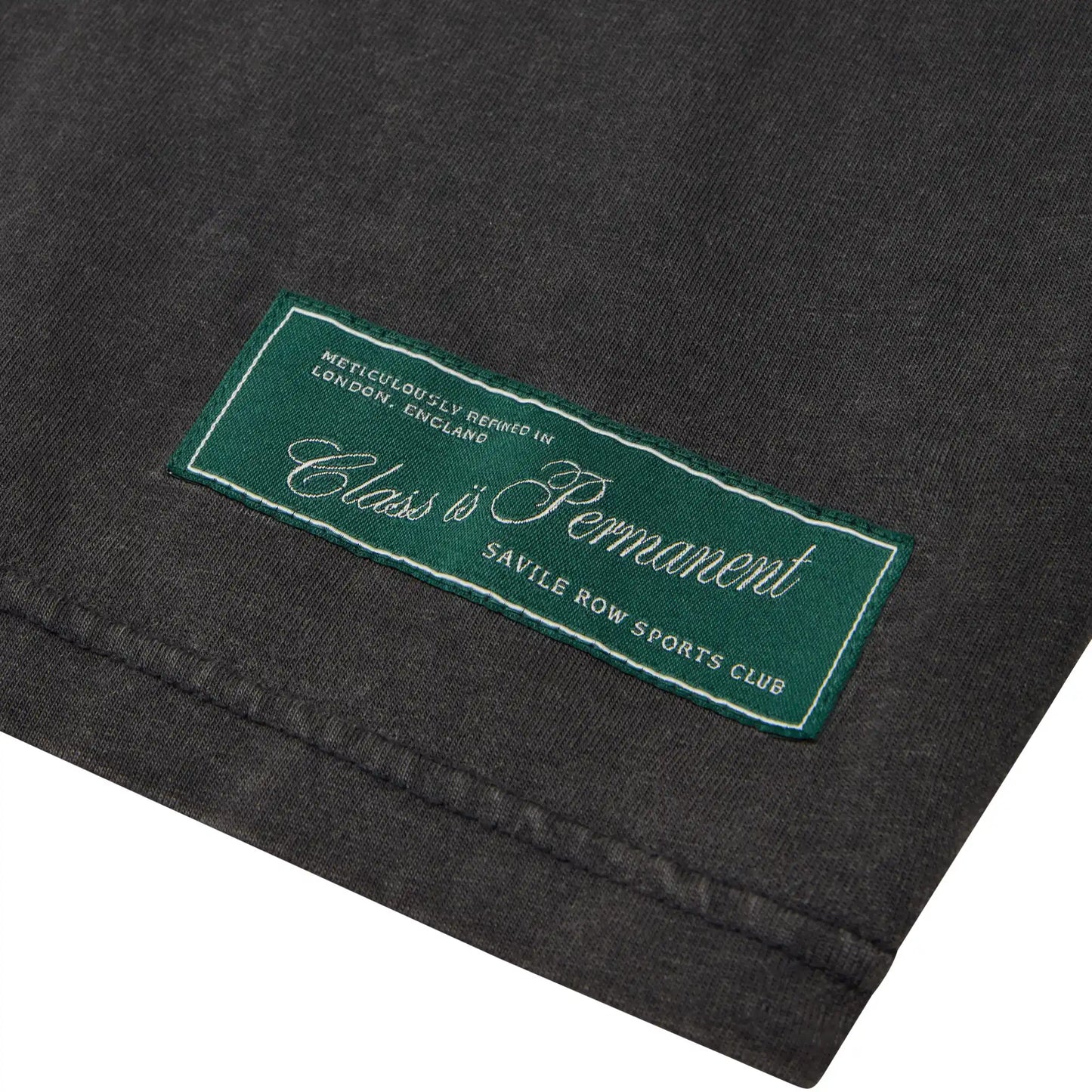 CLUB WASHED BLACK BOXY LONG SLEEVE T-SHIRT