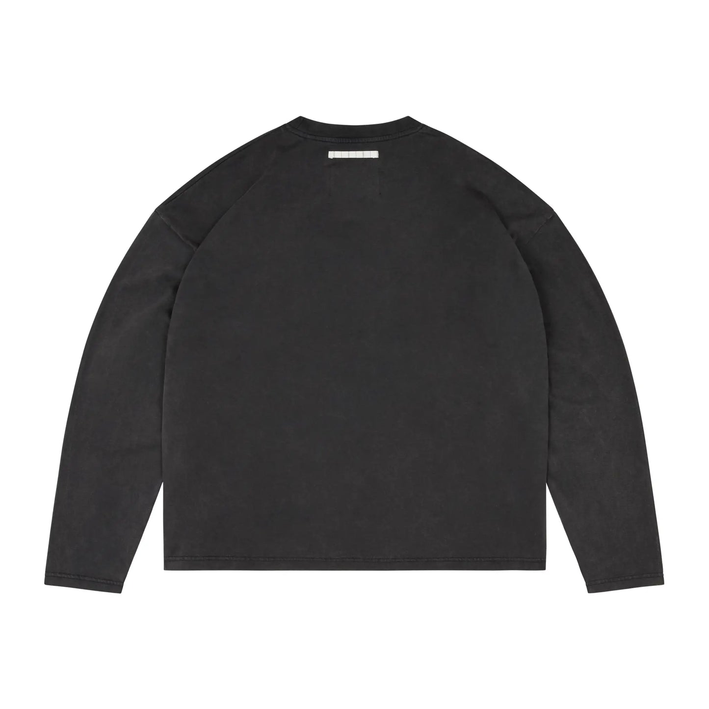 CLUB WASHED BLACK BOXY LONG SLEEVE T-SHIRT