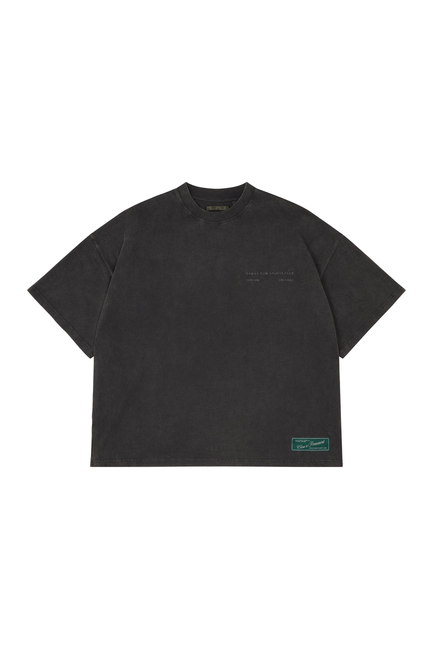 CLUB WASHED BLACK BOXY T-SHIRT