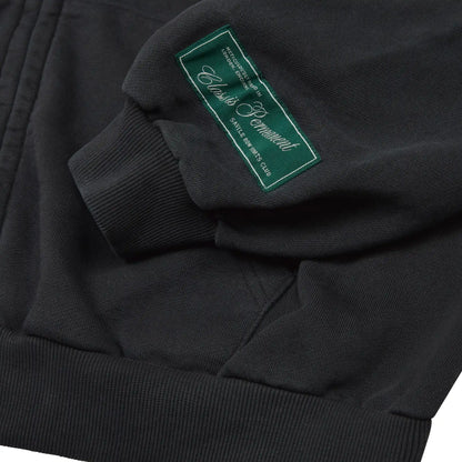 CLUB WASH BLACK BOXY ZIP HOODIE